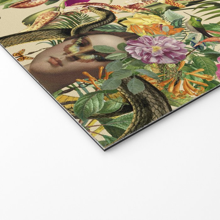 Snake Princess Tropical Jungle Vibes Multicolor  Welcome Mat Gallery Image 2