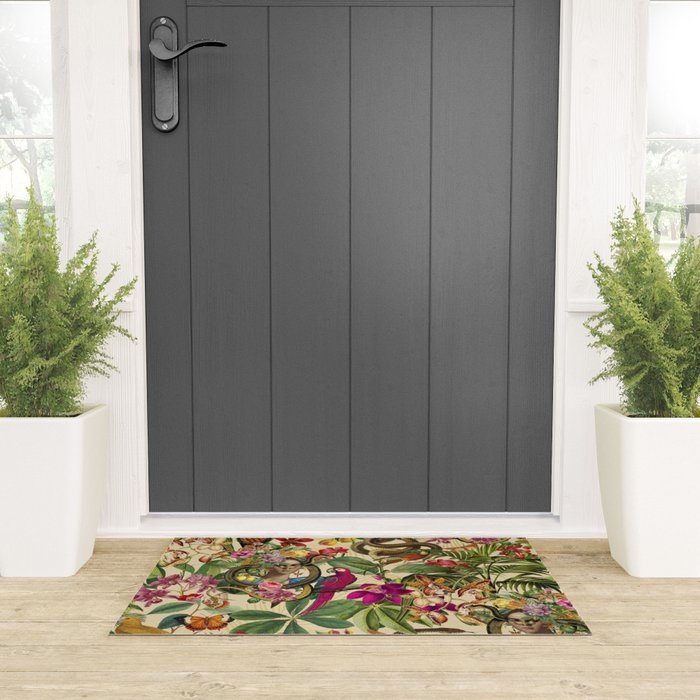 Snake Princess Tropical Jungle Vibes Multicolor  Welcome Mat Gallery Image 3