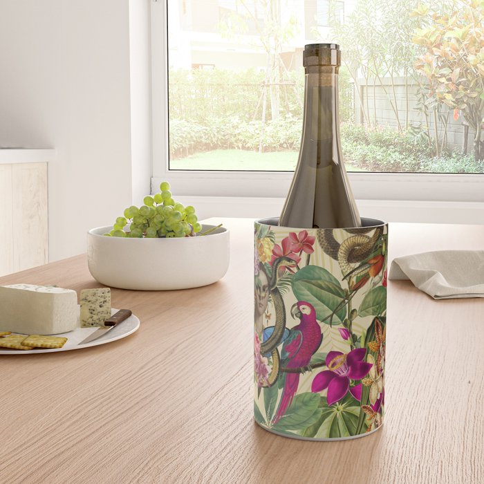 Snake Princess Tropical Jungle Vibes Multicolor  Wine Chiller Gallery Image 4