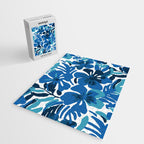Tropical watercolor flower nature art pattern Jigsaw Puzzle Gallery Image 2