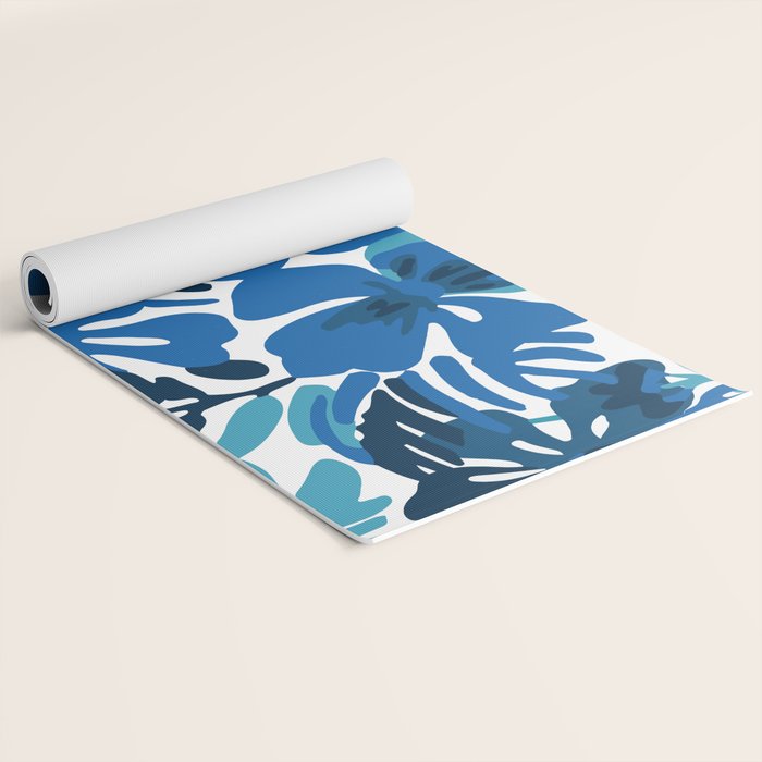 Tropical watercolor flower nature art pattern Yoga Mat Gallery Image 2