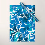 Tropical watercolor flower nature art pattern Wrapping Paper Gallery Image 1