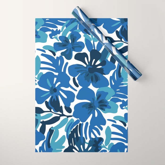 Tropical watercolor flower nature art pattern Wrapping Paper Gallery Image 1