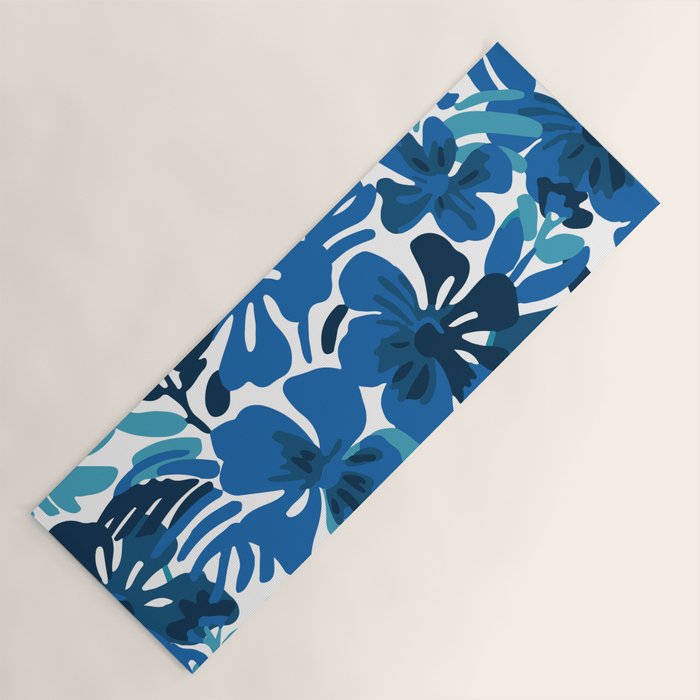 Tropical watercolor flower nature art pattern Yoga Mat Gallery Image 1