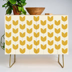 Spring Tulips II Yellow Mid Century Flowers Credenza Gallery Image 1