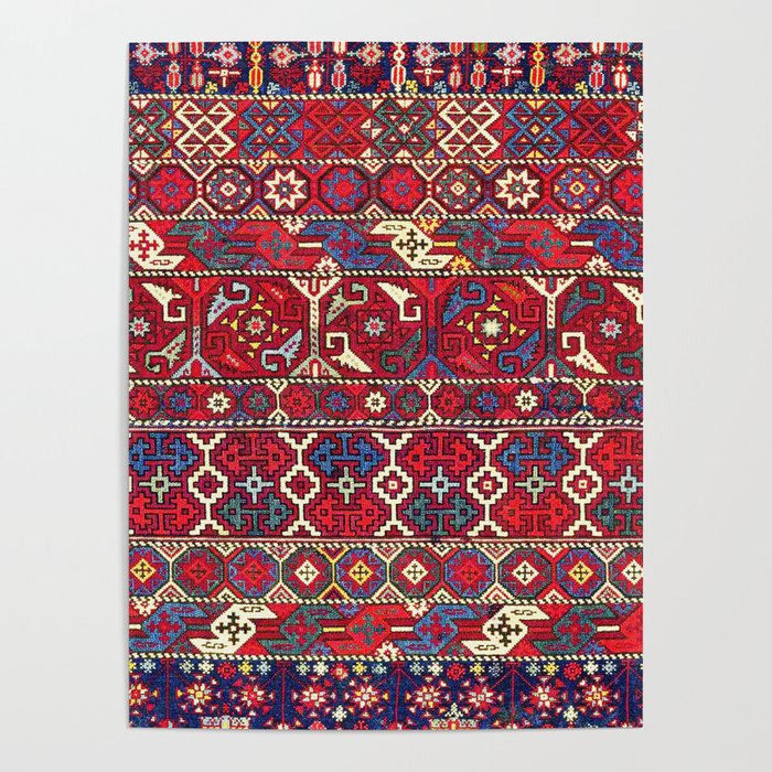 Armenian Vintage Rug Print Poster Gallery Image 4