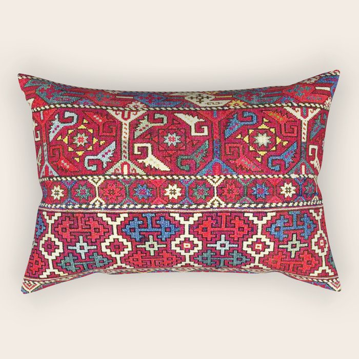 Armenian Vintage Rug Print Rectangular Pillow Gallery Image 1