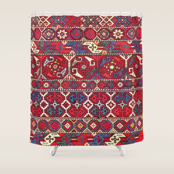 Armenian Vintage Rug Print Shower Curtain Gallery Image 1