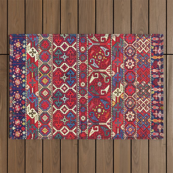 Armenian Vintage Rug Print Outdoor Rug Gallery Image 1