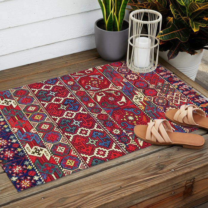 Armenian Vintage Rug Print Outdoor Rug Gallery Image 2