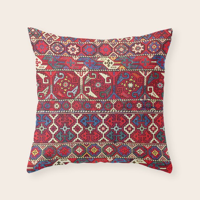 Armenian Vintage Rug Print Throw Pillow Gallery Image 6