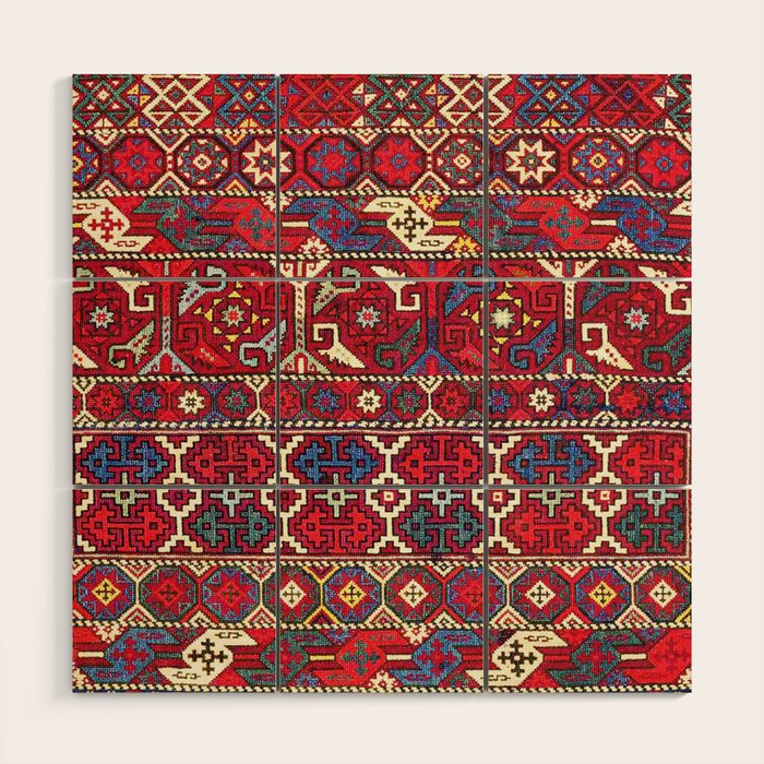 Armenian Vintage Rug Print Wood Wall Art Gallery Image 1