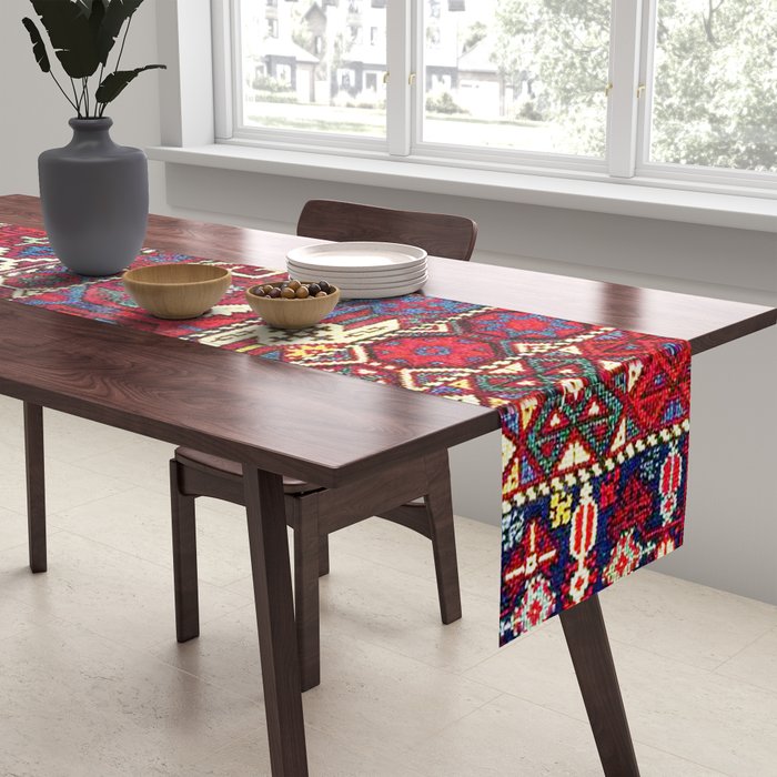 Armenian Vintage Rug Print Table Runner Gallery Image 2