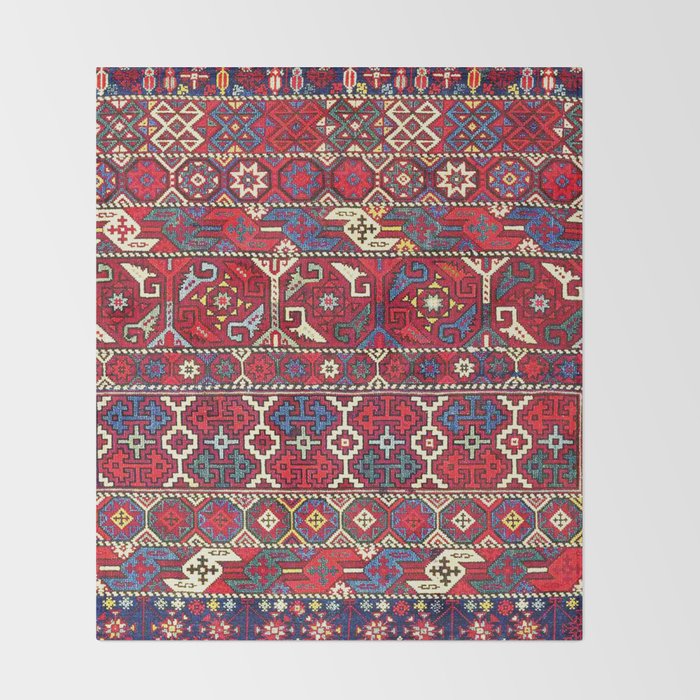 Armenian Vintage Rug Print Throw Blanket Gallery Image 2