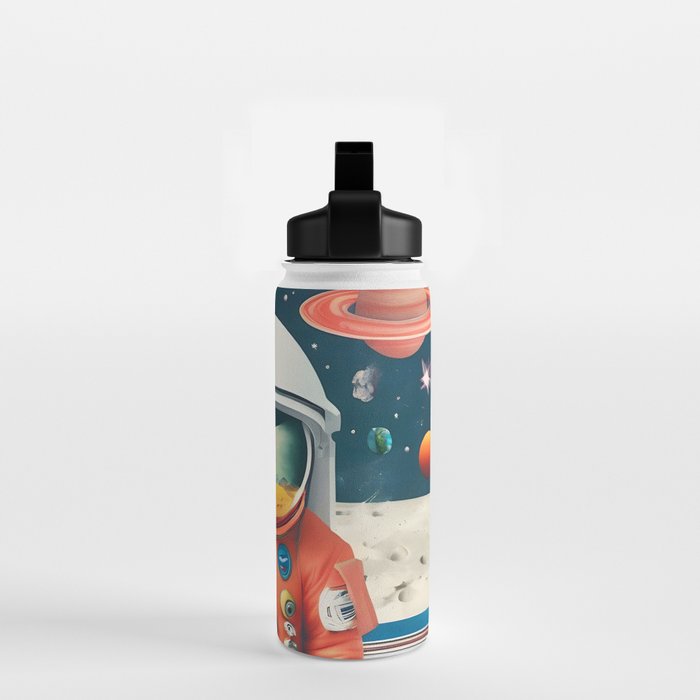 The Outsider Syndrome, Astronaut Space Travel Galaxy Surrealism, Individuality Blush Photography Plants Mars Moon Eclectic Concept Water Bottle Gallery Image 2