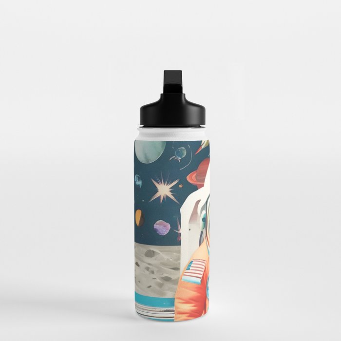 The Outsider Syndrome, Astronaut Space Travel Galaxy Surrealism, Individuality Blush Photography Plants Mars Moon Eclectic Concept Water Bottle Gallery Image 3