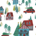 Skiing Winter Village Coffee Mug Gallery Image 2