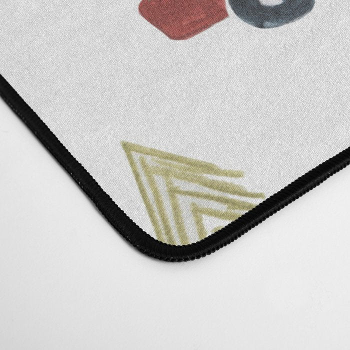 Skiing Winter Village Desk Mat Gallery Image 4