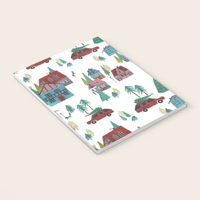 Skiing Winter Village Notebook Gallery Image 3