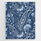 Blue indigo paisley Jigsaw Puzzle Gallery Image 1