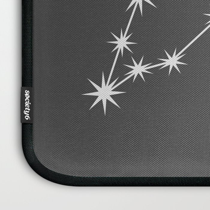 Pisces Zodiac Star Constellation Line Art Grey Laptop Sleeve Gallery Image 3