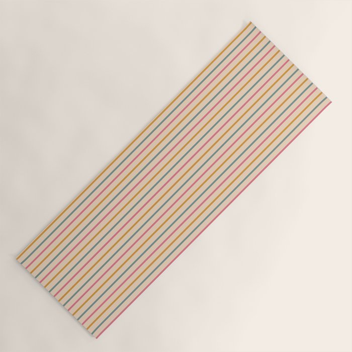 Vintage Stripes  Yoga Mat Gallery Image 1