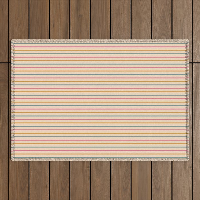 Vintage Stripes  Outdoor Rug Gallery Image 1