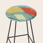 Mid Century Modern Diamonds 1960s colors Stool Gallery Image 2