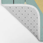 Mid Century Modern Diamonds 1960s colors Bath Mat Gallery Image 2