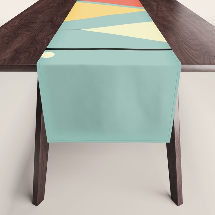 Mid Century Modern Diamonds 1960s colors Table Runner Gallery Image 1