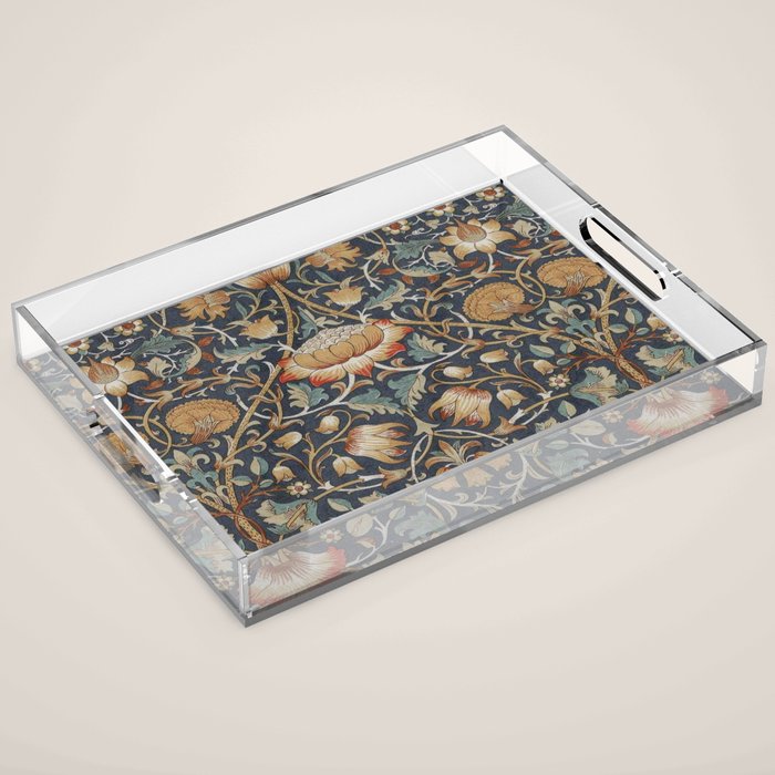 William Morris Vintage Lodden Autumn  Acrylic Tray Gallery Image 1