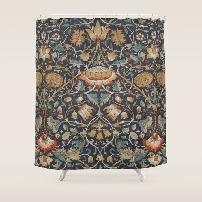 William Morris Vintage Lodden Autumn  Shower Curtain Gallery Image 1