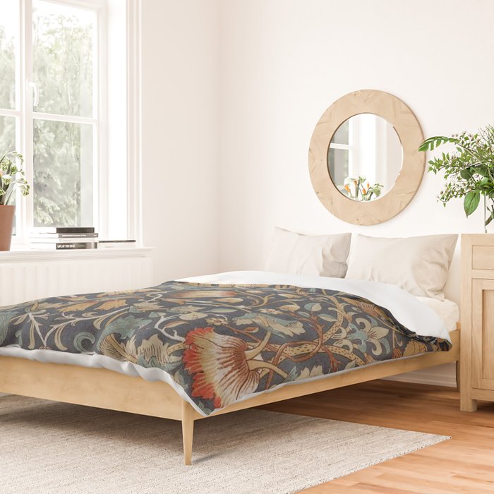 William Morris Vintage Lodden Autumn  Duvet Cover Gallery Image 2