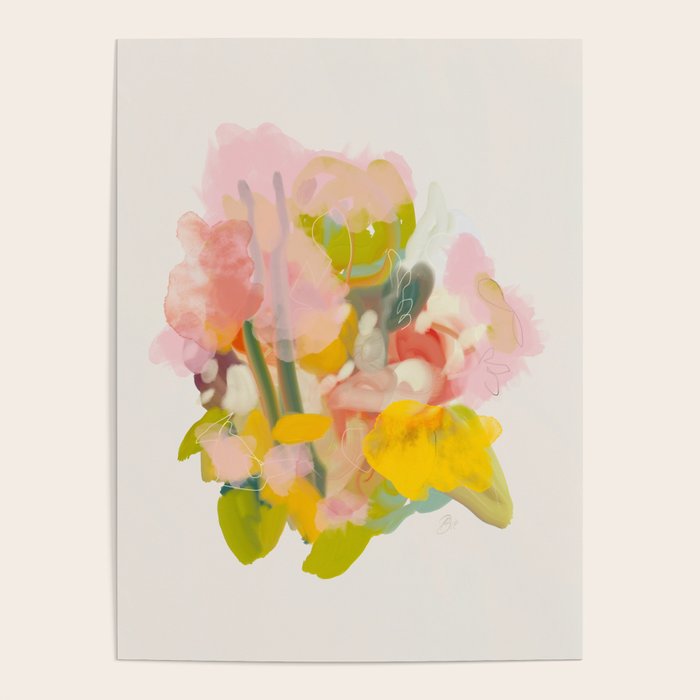 floral abstract spring bouquet Poster Gallery Image 4