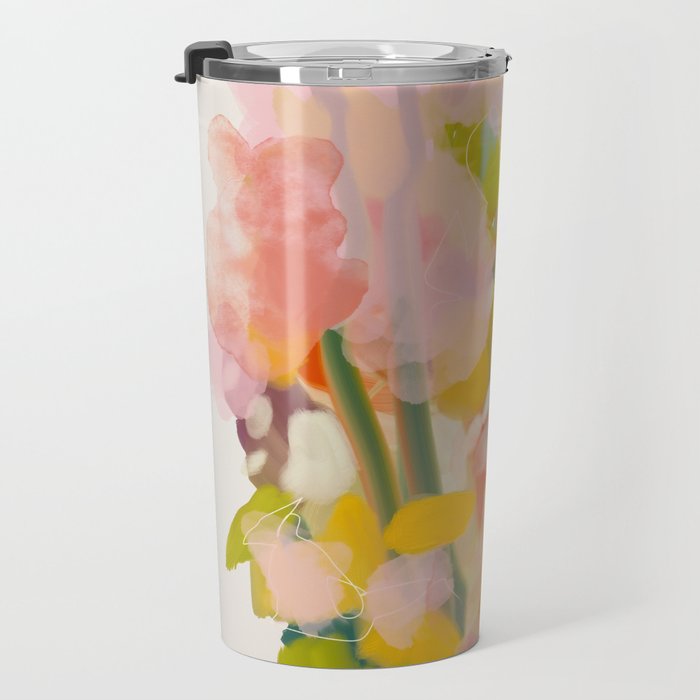 floral abstract spring bouquet Travel Mug Gallery Image 3