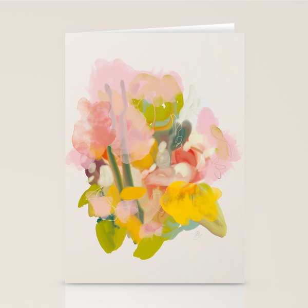 floral abstract spring bouquet Stationery Card Gallery Image 1