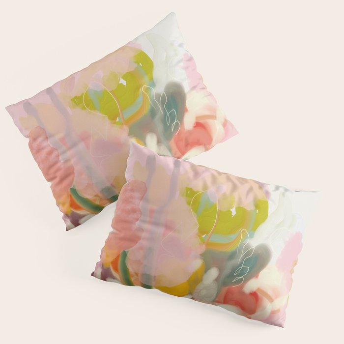 floral abstract spring bouquet Pillow Sham Gallery Image 3