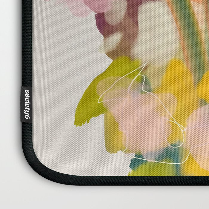 floral abstract spring bouquet Laptop Sleeve Gallery Image 3