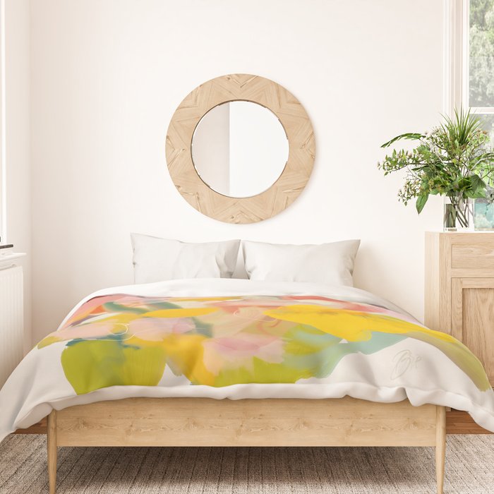 floral abstract spring bouquet Duvet Cover Gallery Image 3