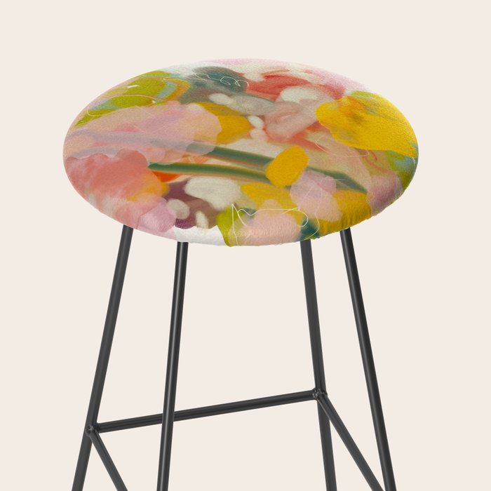 floral abstract spring bouquet Stool Gallery Image 2