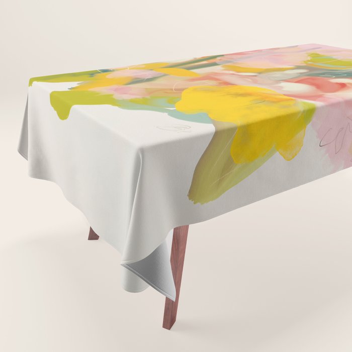 floral abstract spring bouquet Tablecloth Gallery Image 1