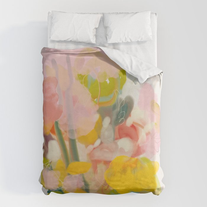 floral abstract spring bouquet Duvet Cover Gallery Image 6