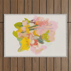 floral abstract spring bouquet Outdoor Rug Gallery Image 1