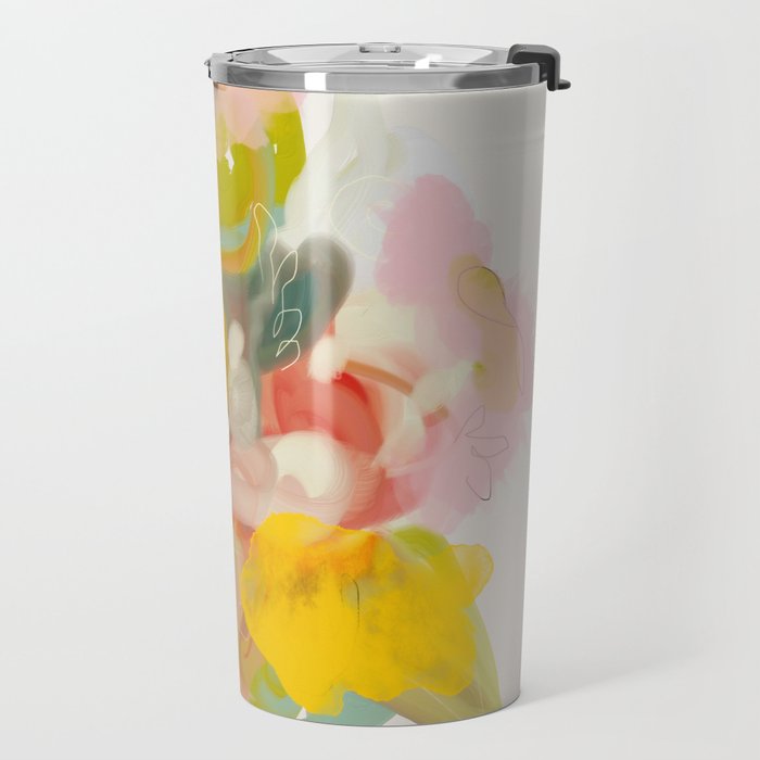 floral abstract spring bouquet Travel Mug Gallery Image 2