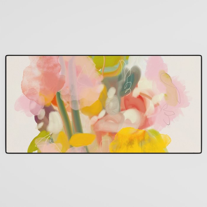 floral abstract spring bouquet Desk Mat Gallery Image 3