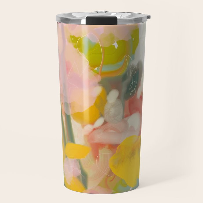 floral abstract spring bouquet Travel Mug Gallery Image 1
