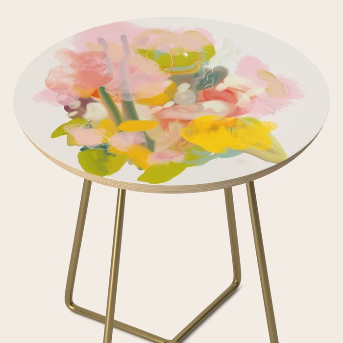 floral abstract spring bouquet Side Table Gallery Image 2