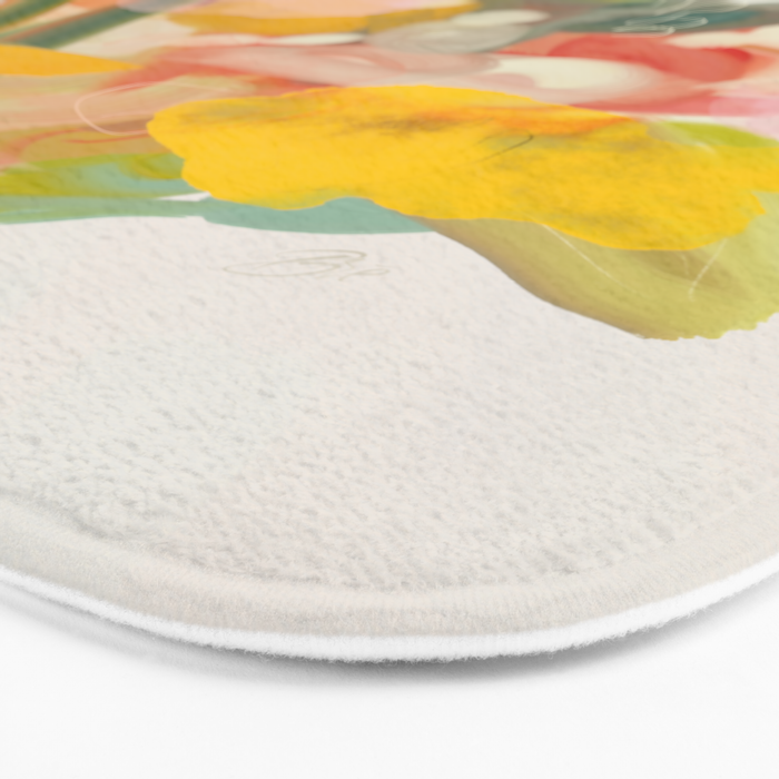 floral abstract spring bouquet Bath Mat Gallery Image 3