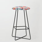 Flourishing Florals - Pink & Teal Stool Gallery Image 1
