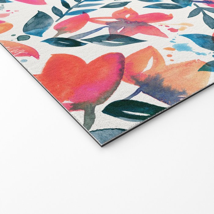 Flourishing Florals - Pink & Teal Welcome Mat Gallery Image 2